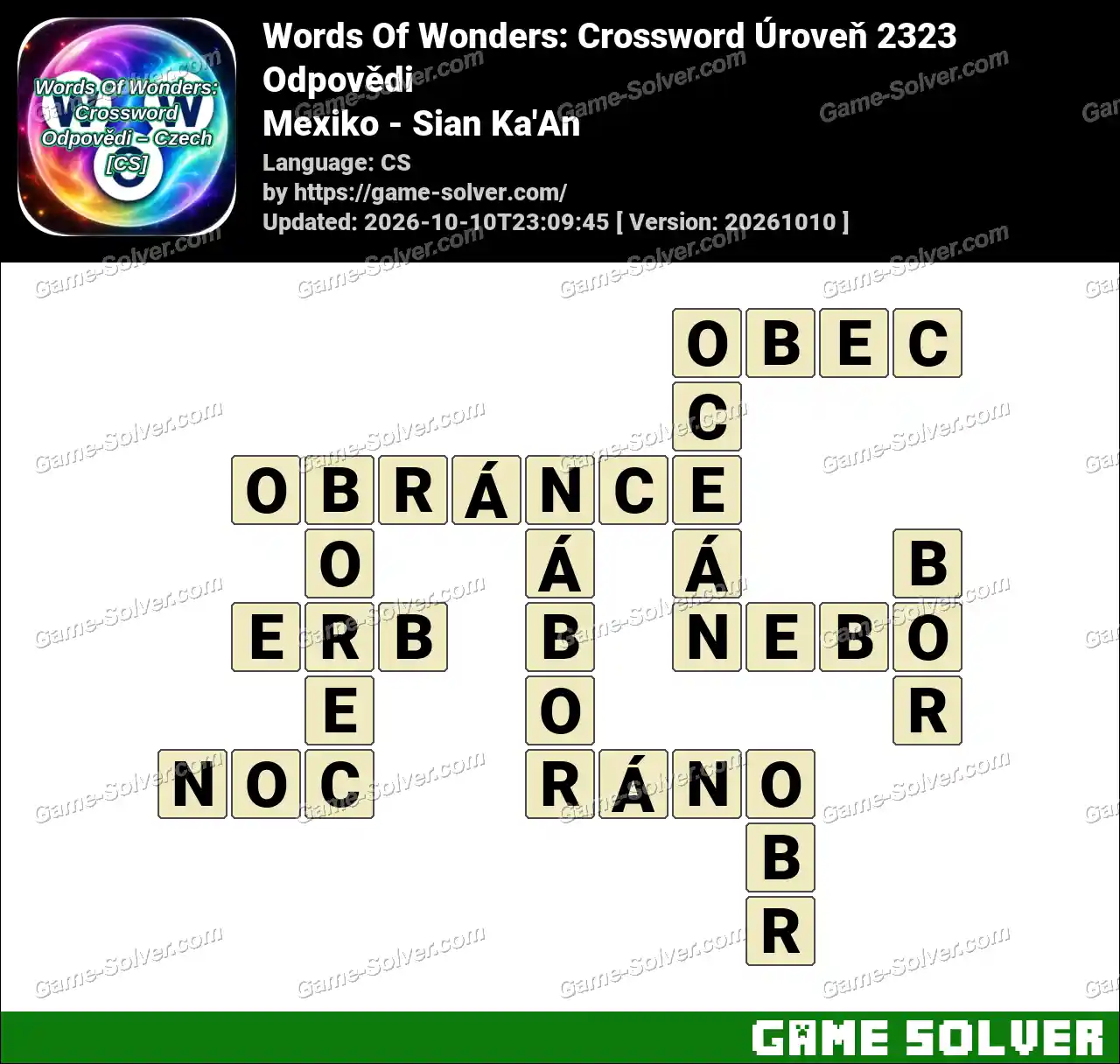 Words Of Wonders: Crossword Úroveň 2323 Odpovědi – Mexiko – Sian Ka’An